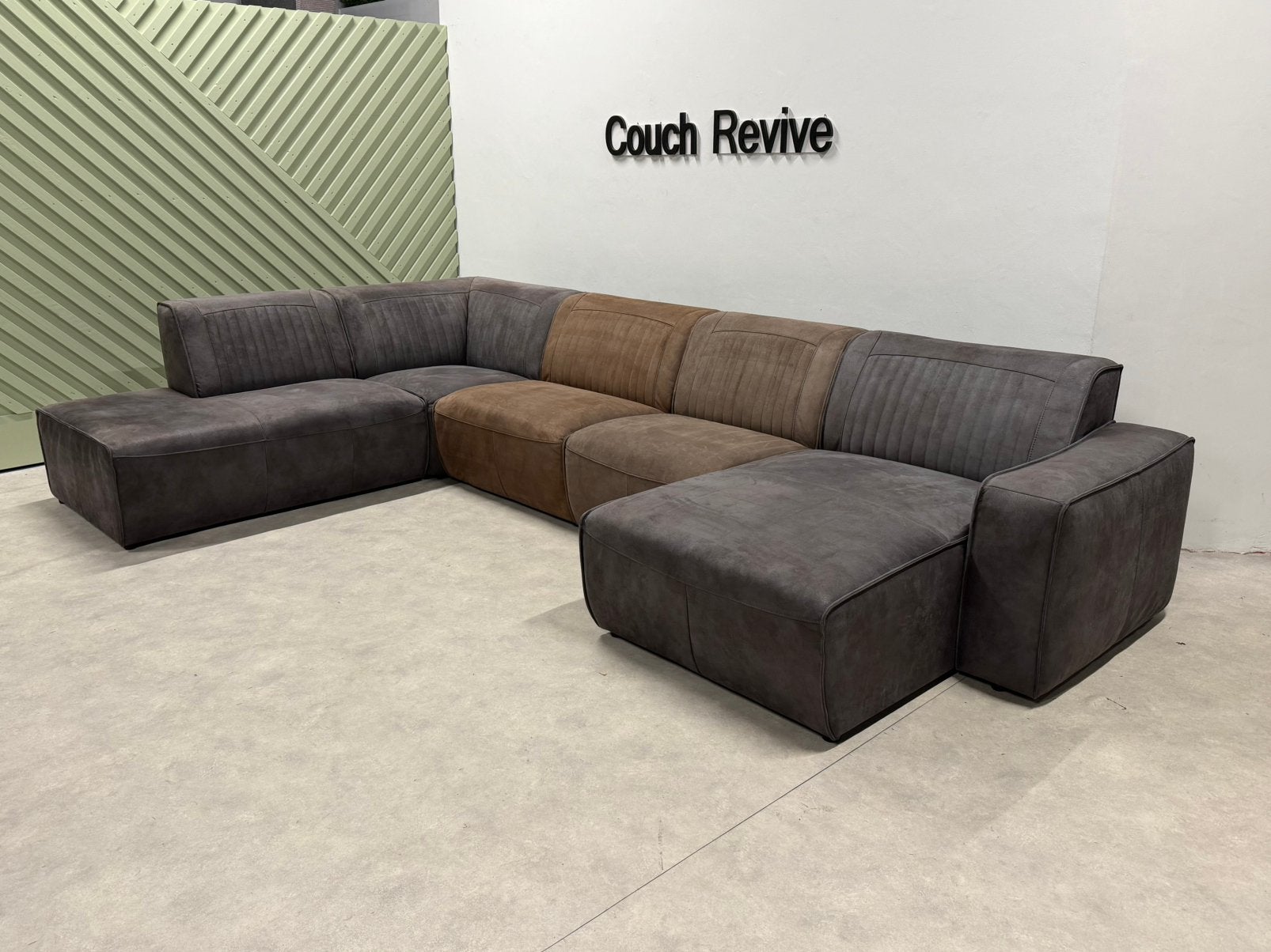 Tweekleurige U-bank 380-230 | Refurbished Gratis levering, Info@couchrevive.nl, -, Couch Revive, Ophalen of Verzenden
