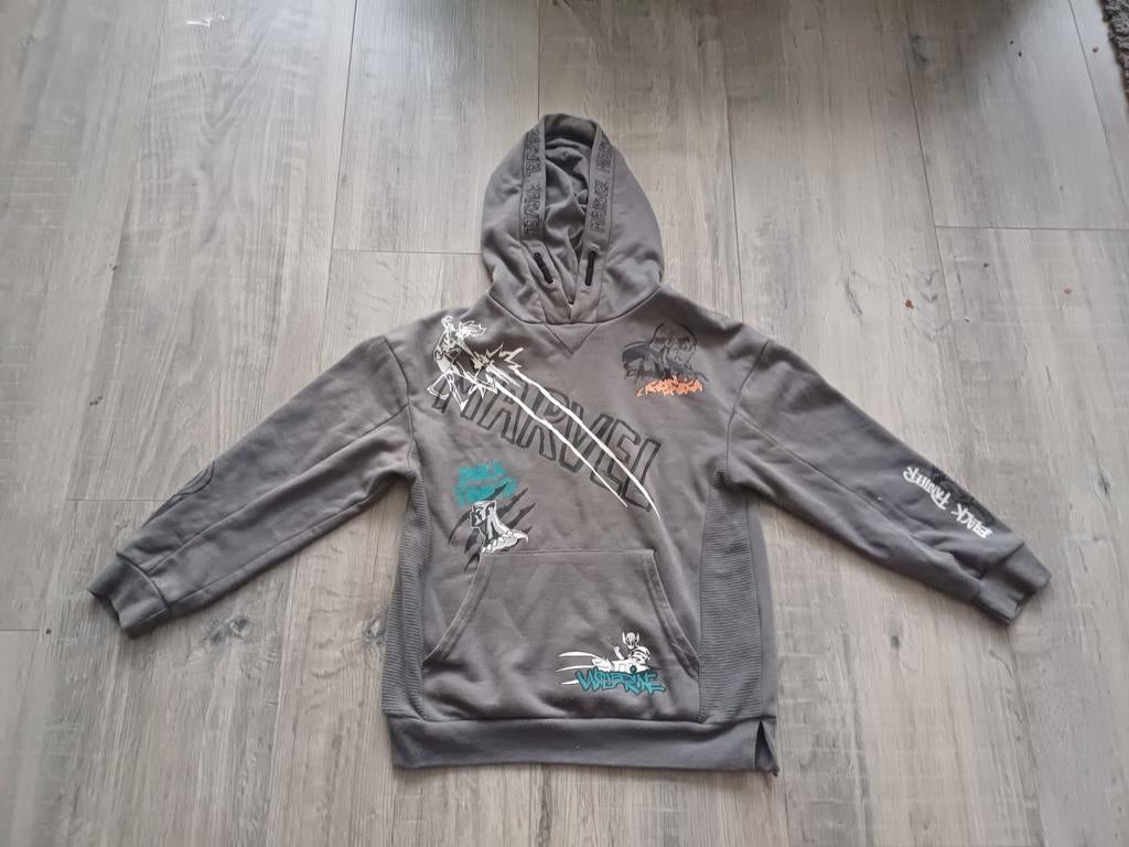 Grijze Marvel trui/hoodie, maat 134, Jongen of Meisje, Trui of Vest, Ophalen of Verzenden, Marvel