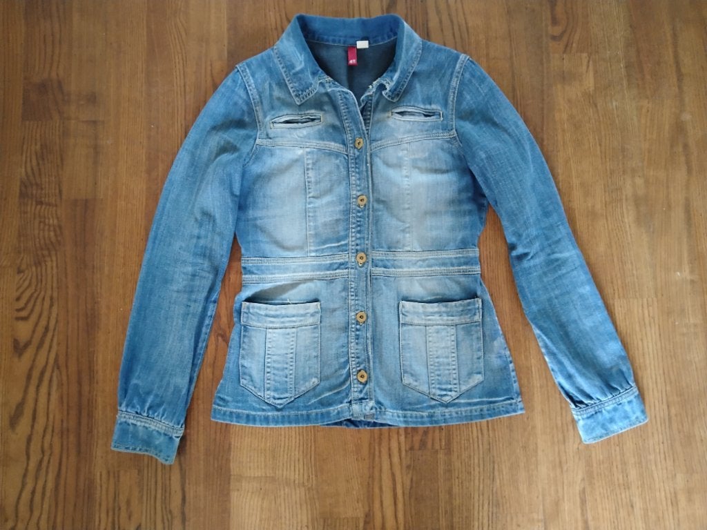 H&M devided spijkerjasje denim jasje maat M, Maat 38/40 (M), H&M, Blauw, Ophalen of Verzenden