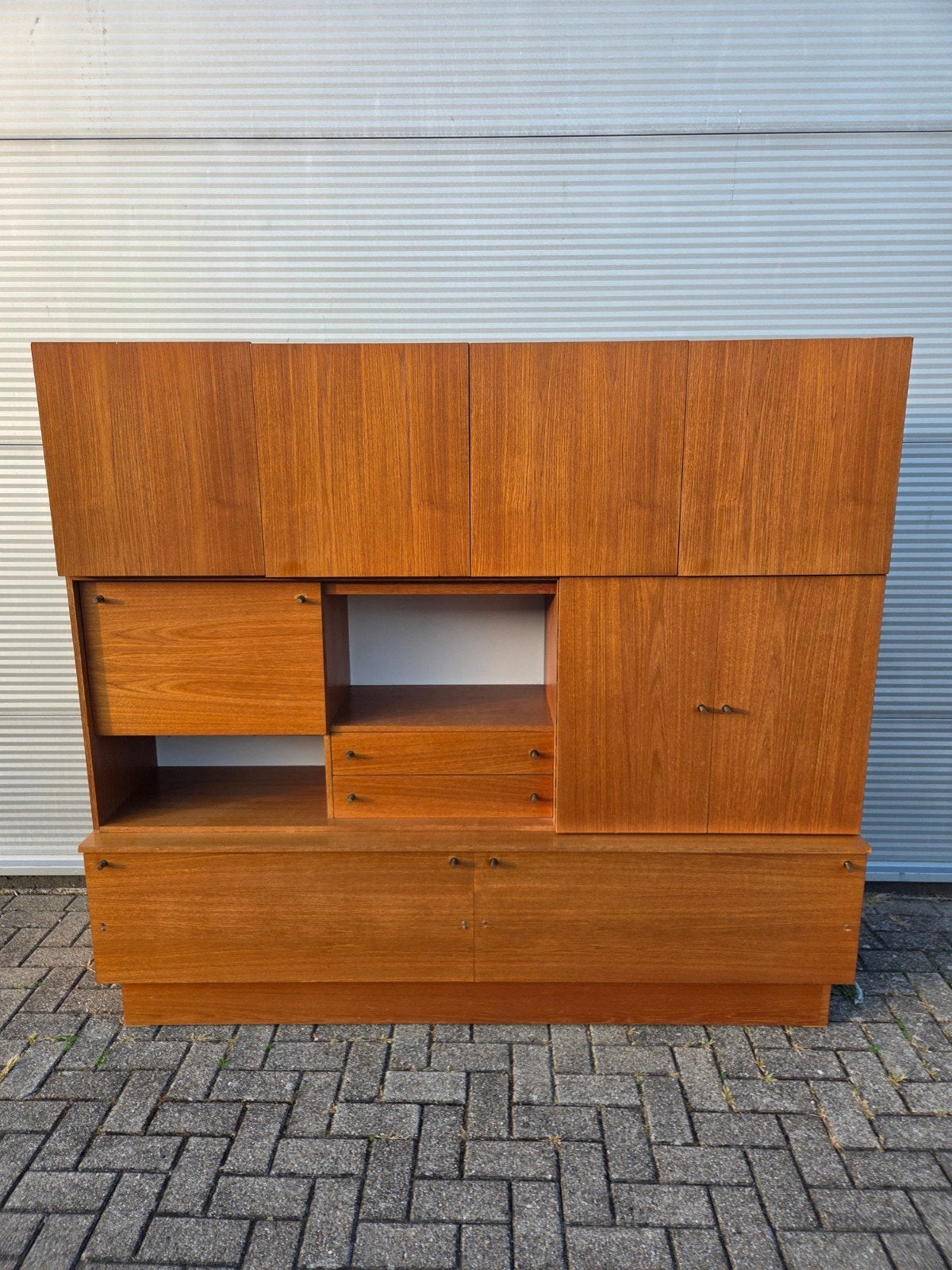 Vintage retro teak highboard kast, buffetkast eyecatcher, Ophalen, Huis en Inrichting