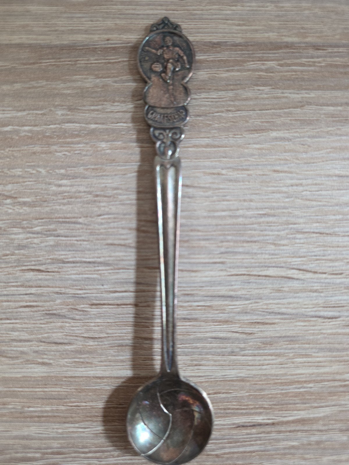 Graafschap verzilverde lepel 12cm, Antiek en Kunst, Ophalen of Verzenden