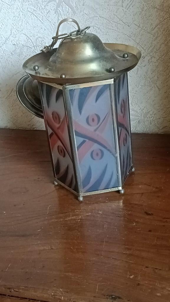 Unieke Amsterdamse School Lamp - Vintage Hanglamp, Ophalen of Verzenden