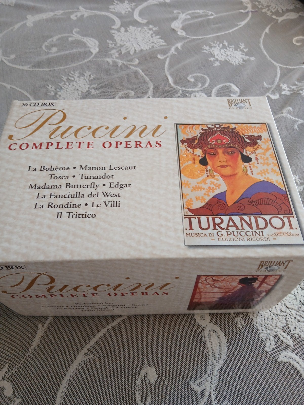 20 CD box Puccini, complete opera's, Ophalen of Verzenden, Zo goed als nieuw, Boxset, Opera of Operette