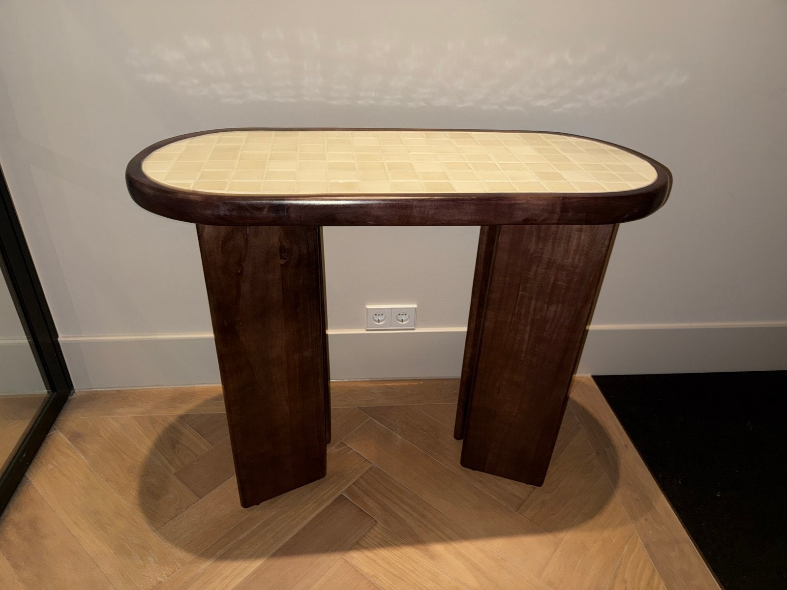 SKLUM tile desk entrance table wood, Ophalen, Zo goed als nieuw, 75 cm of meer, 60 cm of meer