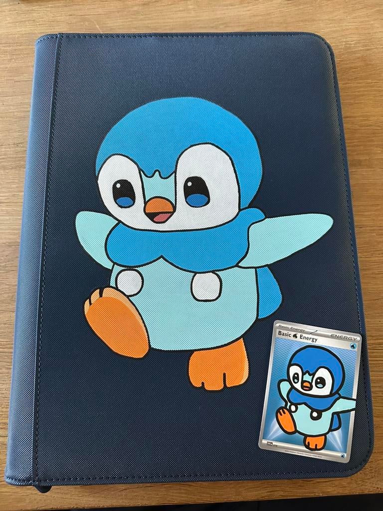 Custom 9 pocket piplup binder pokemon, Ophalen of Verzenden