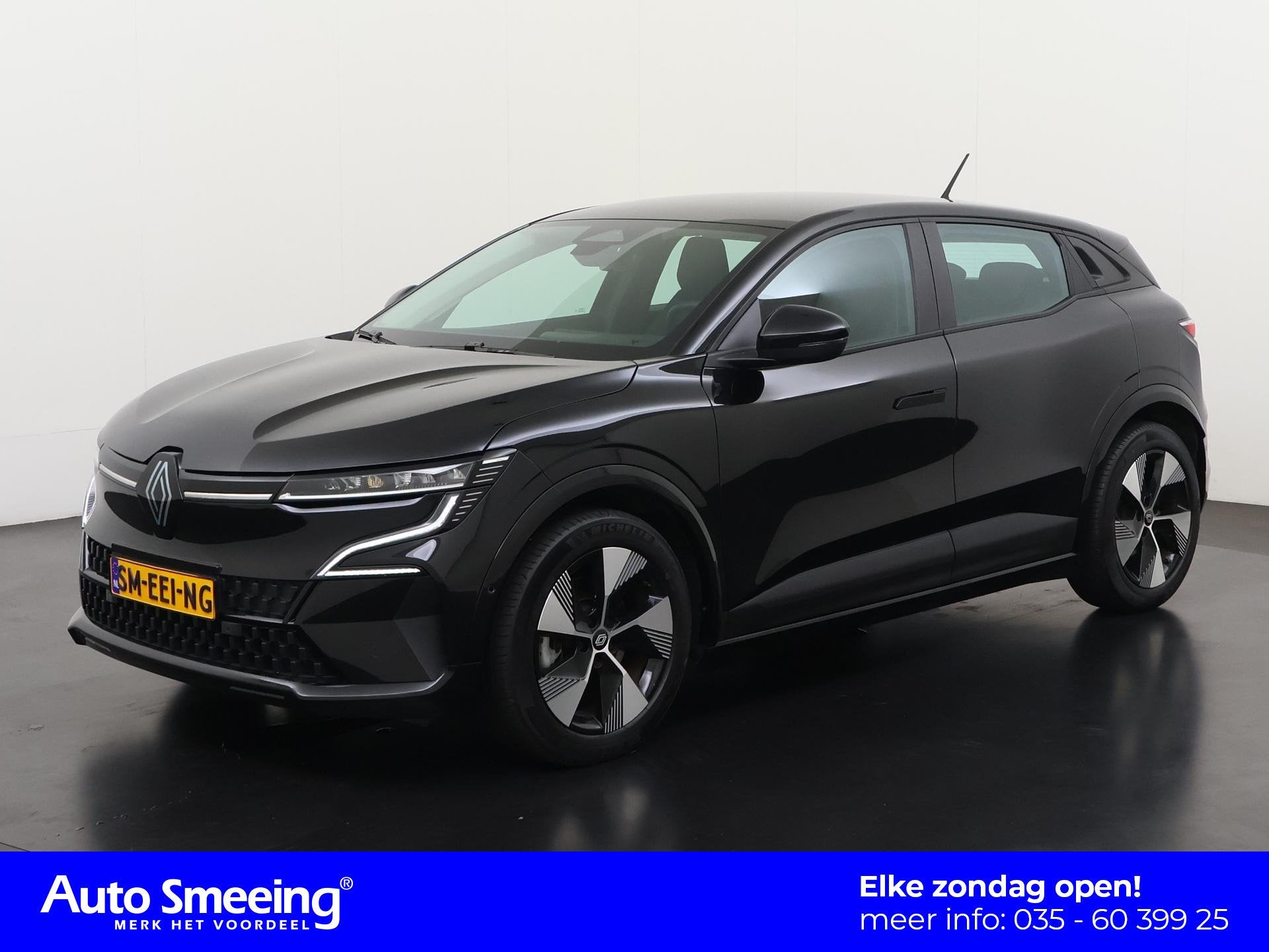 Renault Megane E-Tech EV60 Optimum Charge Equilibre | 3 Fase, Auto's, 12 maanden, Stof, Zwart, 218 pk