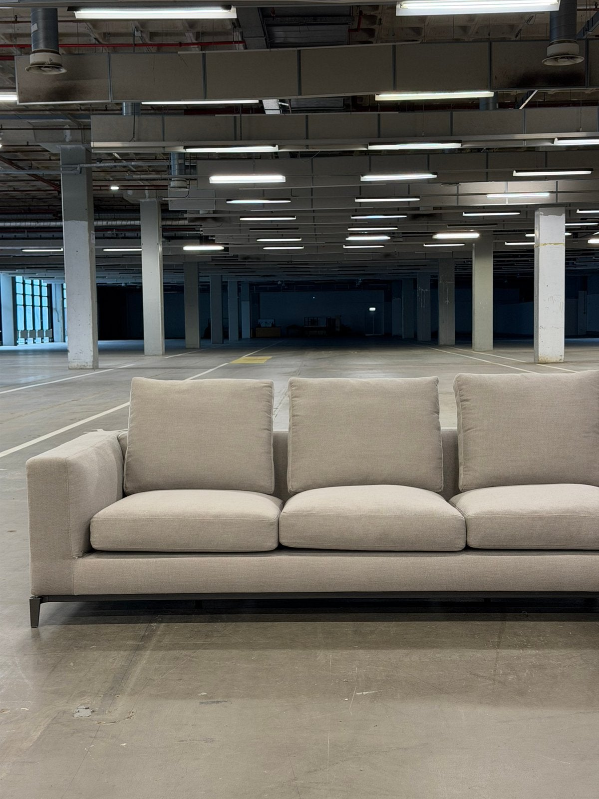 Minotti Andersen Hoekbank | Greige | NIEUWSTAAT + Garantie, Huis en Inrichting, Overige materialen, Hoekbank, 300 cm of meer, Ophalen of Verzenden