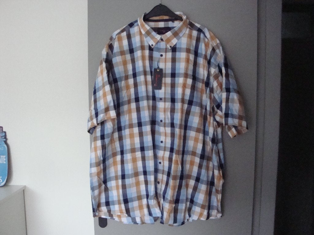Maat 6XL 53 / 54. Nieuw geblokt GCM ORIGINALS overhemd., Kleding | Heren, Overhemd, GCM ORIGINALS, Meerkleurig, Nieuw