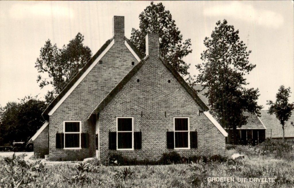 Orvelte - Boerderij - Voorgevel, Ophalen of Verzenden, 1960 tot 1980, Gelopen, Drenthe