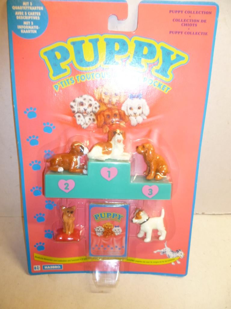 Hasbro 1993 Puppy 5 miniatuur hondjes nieuw in blister (1), Ophalen of Verzenden, Nieuw