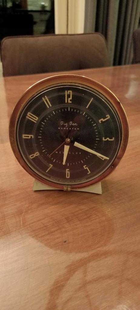 Vintage Big Ben Repeater wekker - Westclox Schotland, Antiek en Kunst, Ophalen of Verzenden