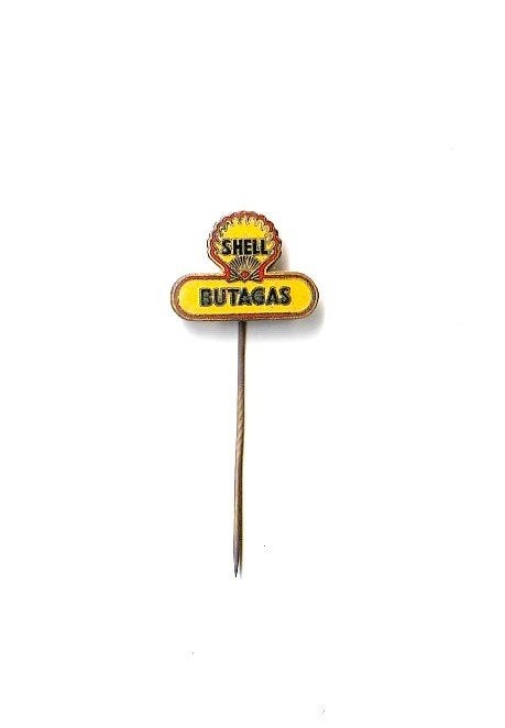 fraaie emaille speld Shell Butagas, Ophalen of Verzenden, Overige onderwerpen, Speldje of Pin