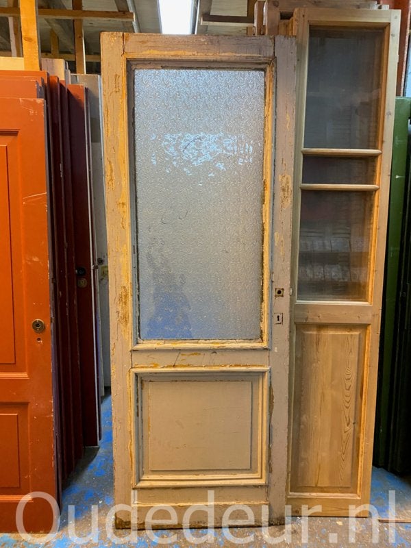 nr. 2832 antieke deur met glas, Niet ingevuld, Niet ingevuld, Niet ingevuld