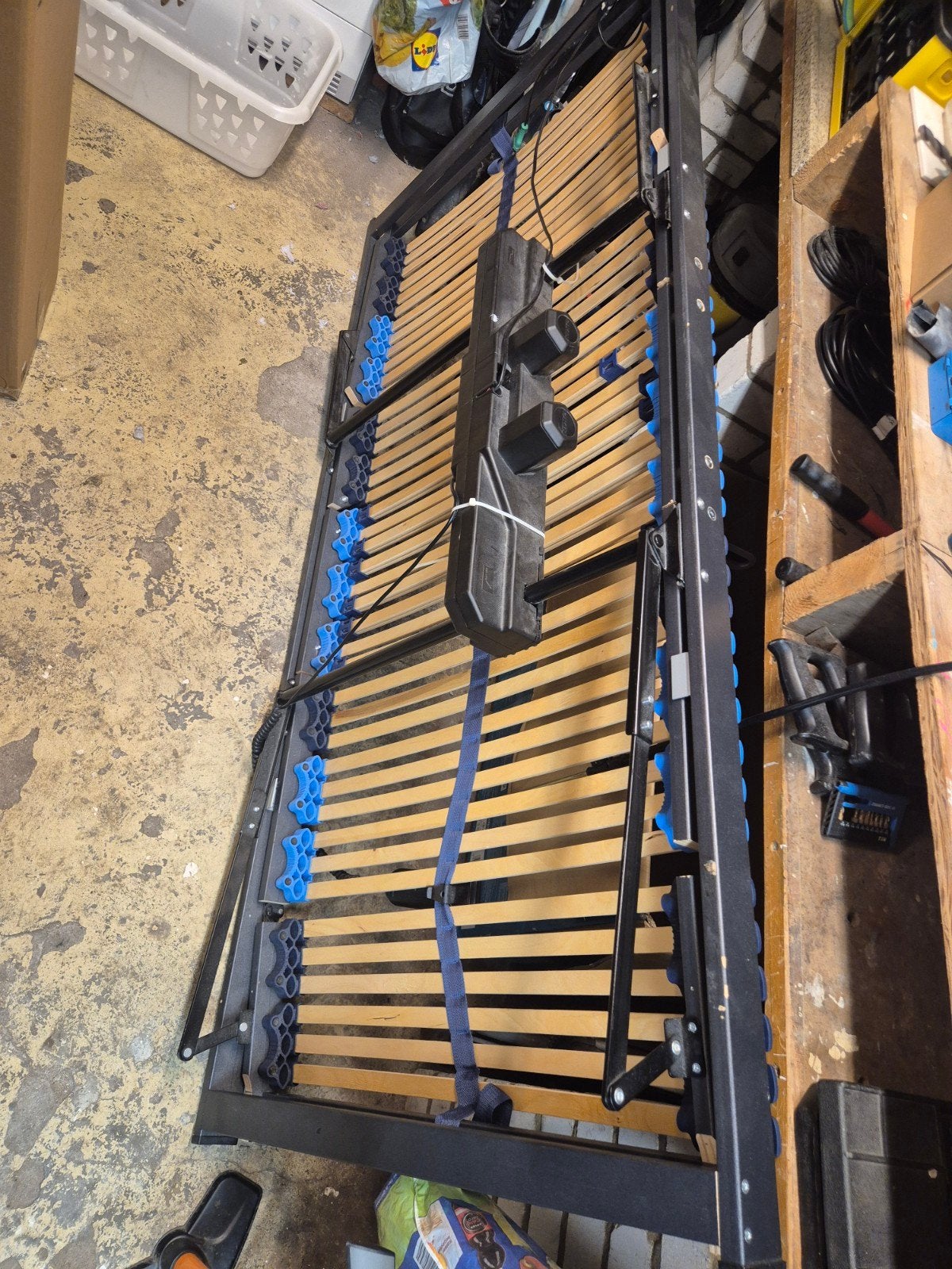 Okin Lattenbodem 90x200 elektrisch 42 lats, Ophalen, 90 cm, Eenpersoons, Zwart