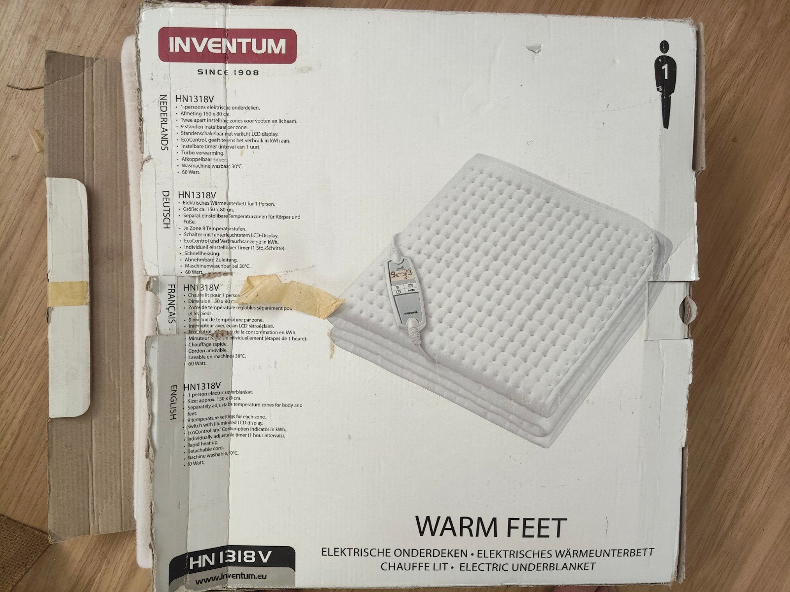 Inventum HN1318V Elektrische Onderdeken - Warm Feet, Ophalen of Verzenden