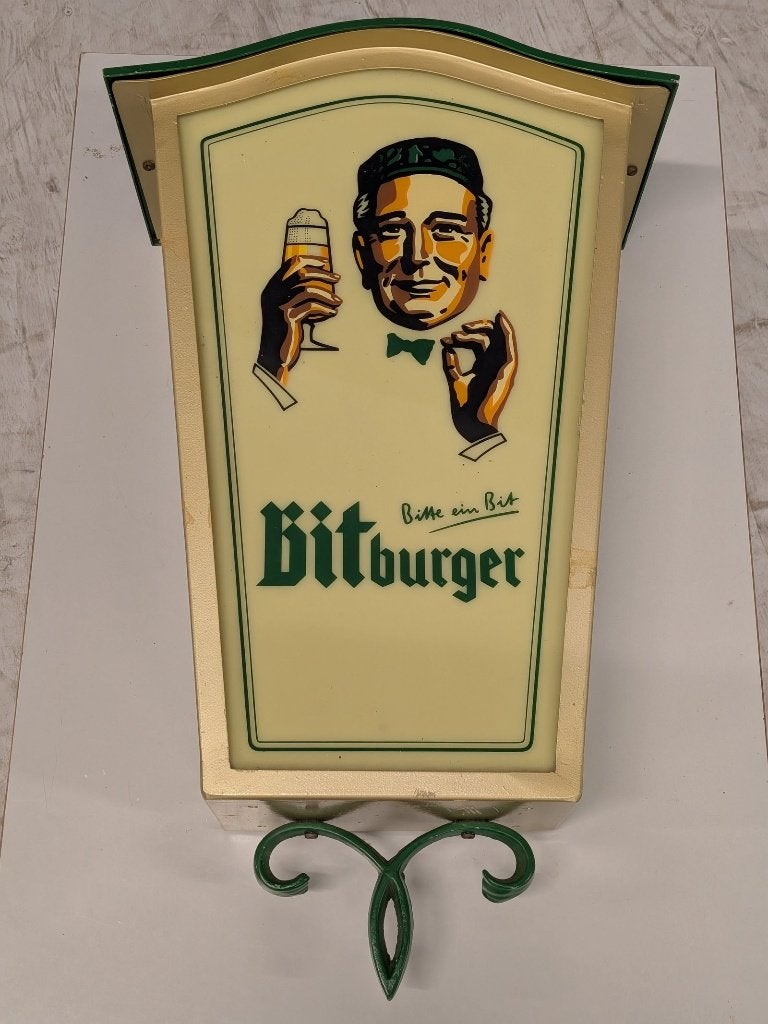 Bitburger wandlamp Bitte ein Bit cafélamp, Ophalen of Verzenden, Gebruikt, Overige typen, Overige merken