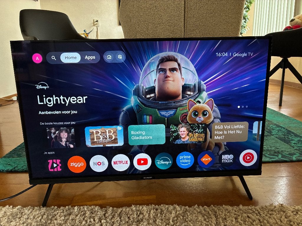 Sharp 32GF3265 32 inch 2k Smart tv google ( 4 mnd oud ), 50 Hz, Ophalen of Verzenden, Zo goed als nieuw, 100 cm of meer