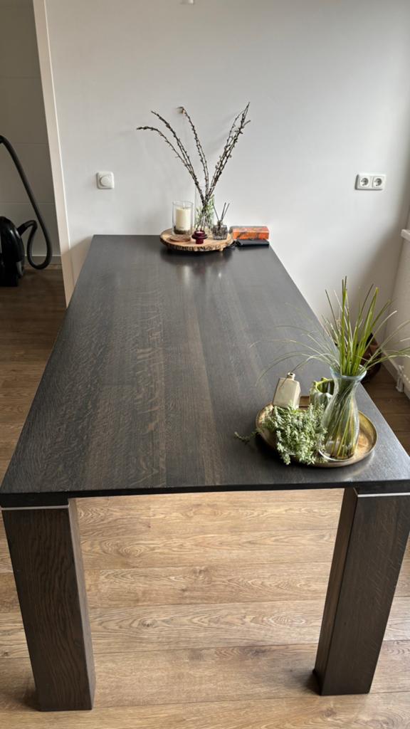 Eiken eettafel, Huis en Inrichting, Tafels | Eettafels, Ophalen, Gebruikt, 50 tot 100 cm, 150 tot 200 cm