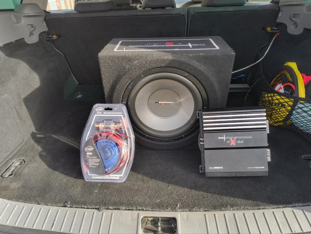 Excalibur Subwoofer- Complete Set + 20MM Kabelset, Auto diversen, Ophalen, Gebruikt