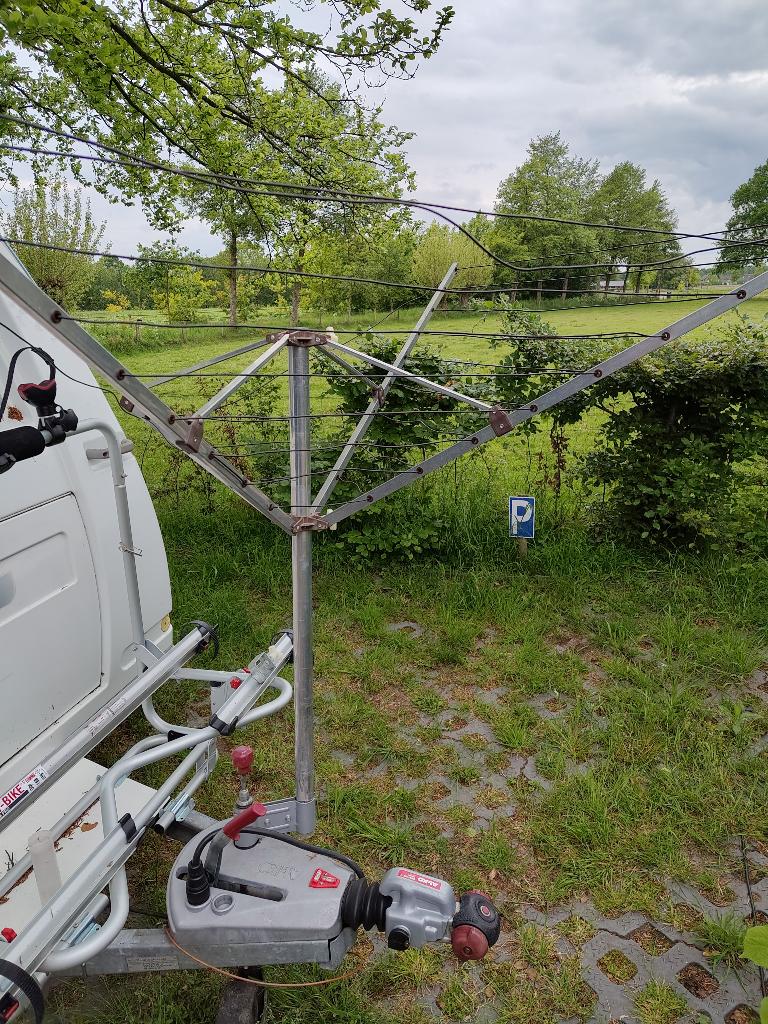 Camping droogmolen met bevestiging en hoes, Caravans en Kamperen, Ophalen, Gebruikt