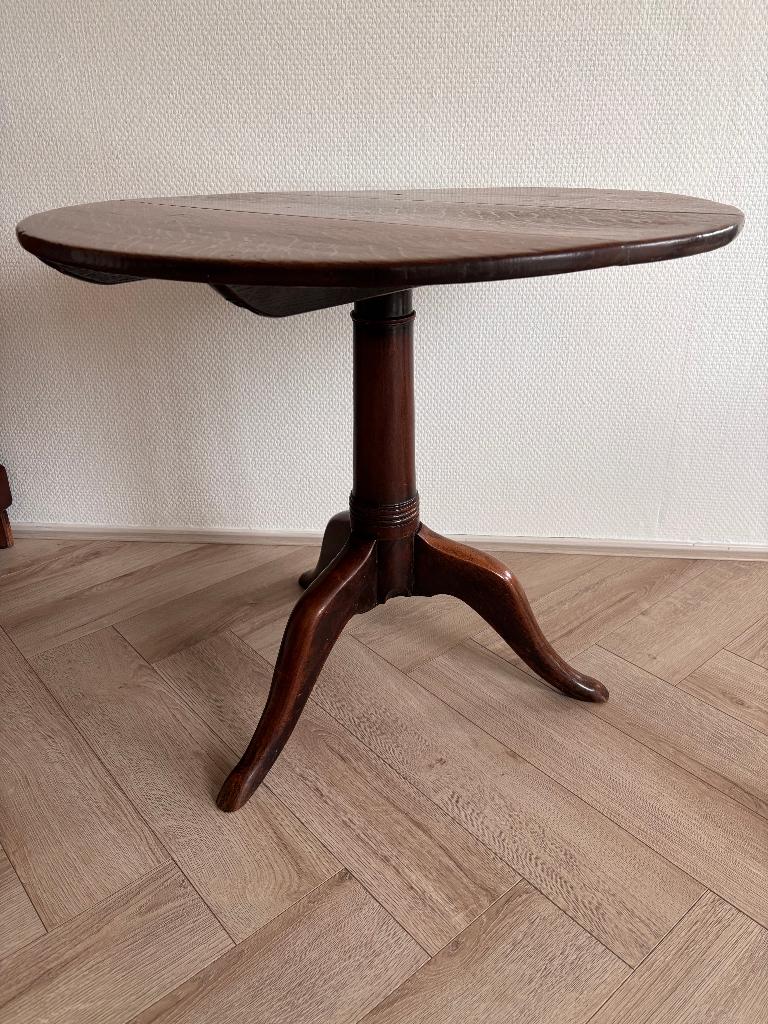 Antieke Engelse tilttop tafel / klaptafel / bijzettafel., Ophalen