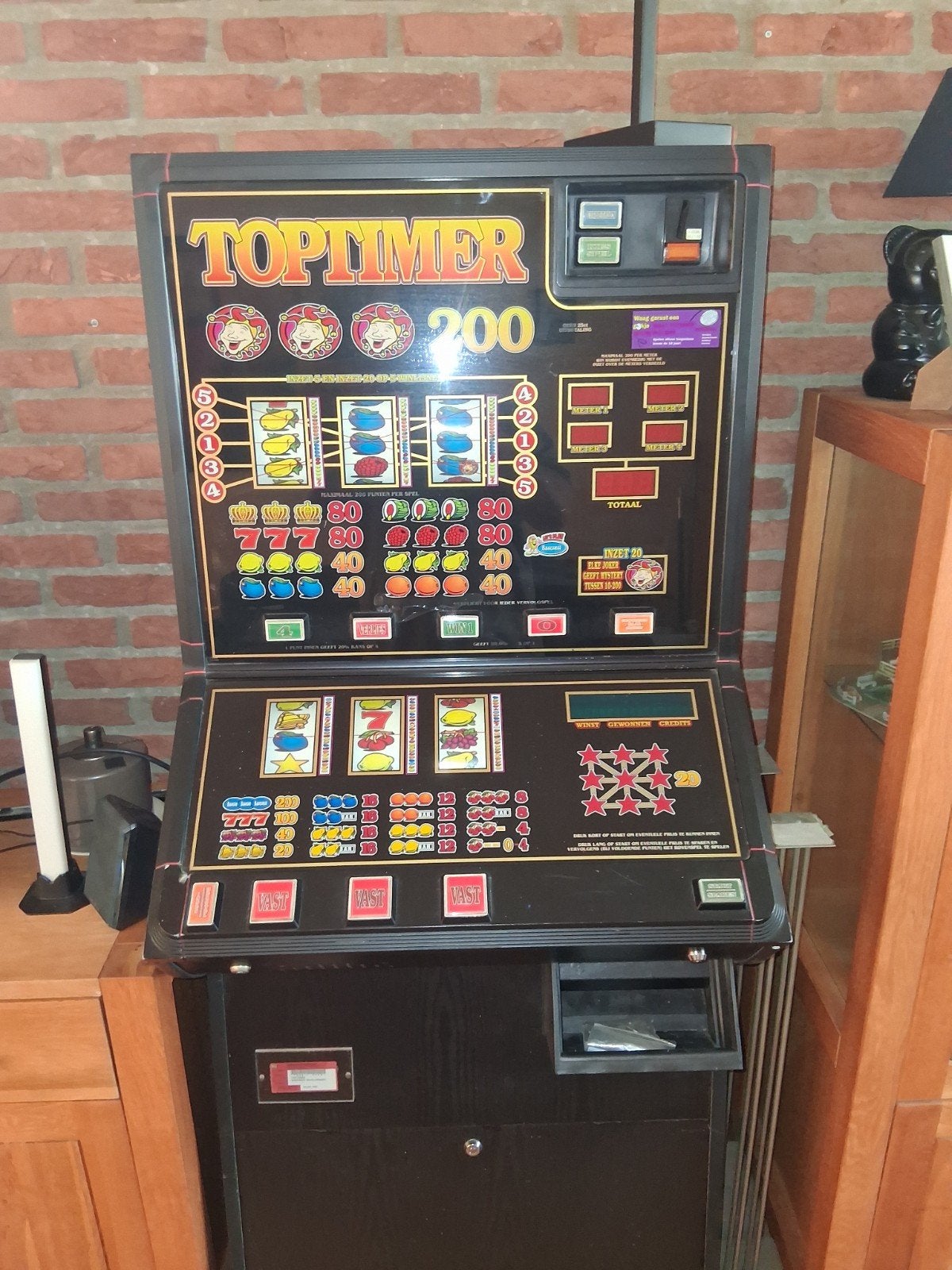 Toptimer 200 gokkast, Verzamelen, Automaten | Gokkasten en Fruitautomaten, Overige munten, Ophalen of Verzenden, Gebruikt