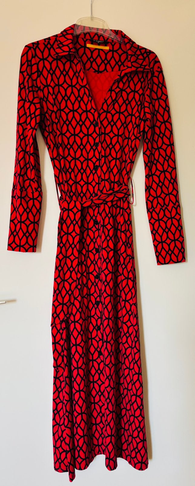 Lange damesjurk, Maat 38/40 (M), Verzenden, Zo goed als nieuw, Rood