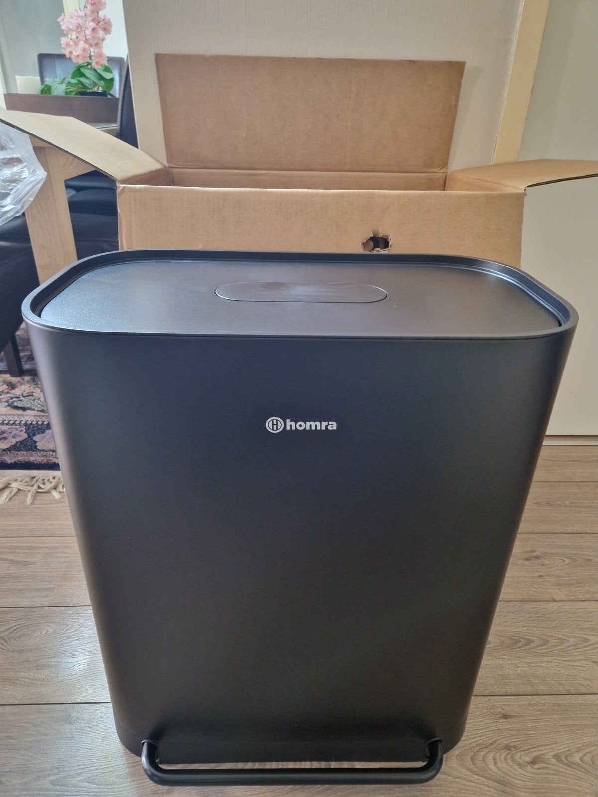 Homra Rockx Pedaalemmer 60L - Mat Zwart, Met pedaal, Nieuw, 40 liter of meer, Ophalen of Verzenden
