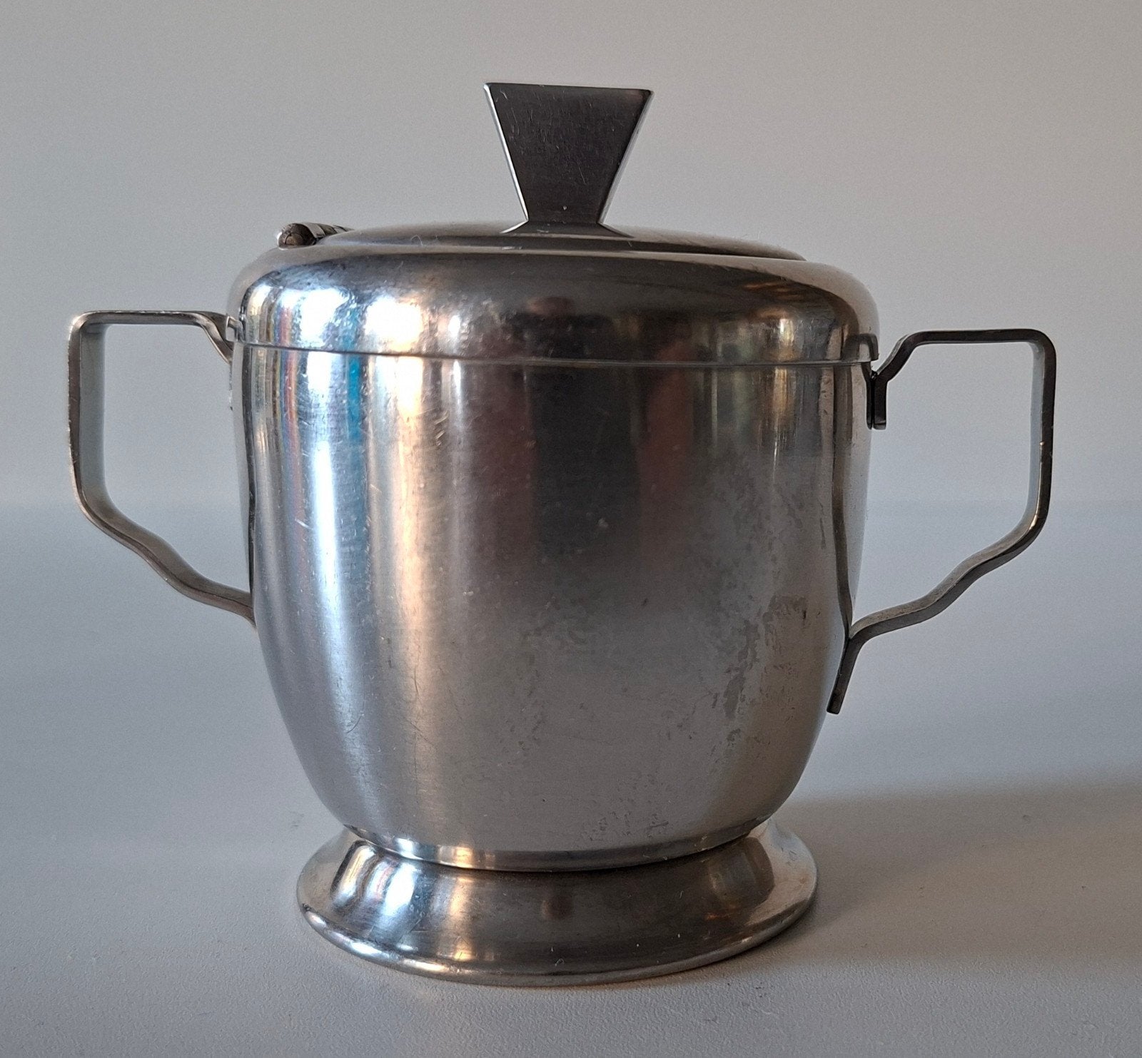 Gero Zilmeta rvs Suikerpotje met vaste deksel., Antiek en Kunst, Ophalen of Verzenden