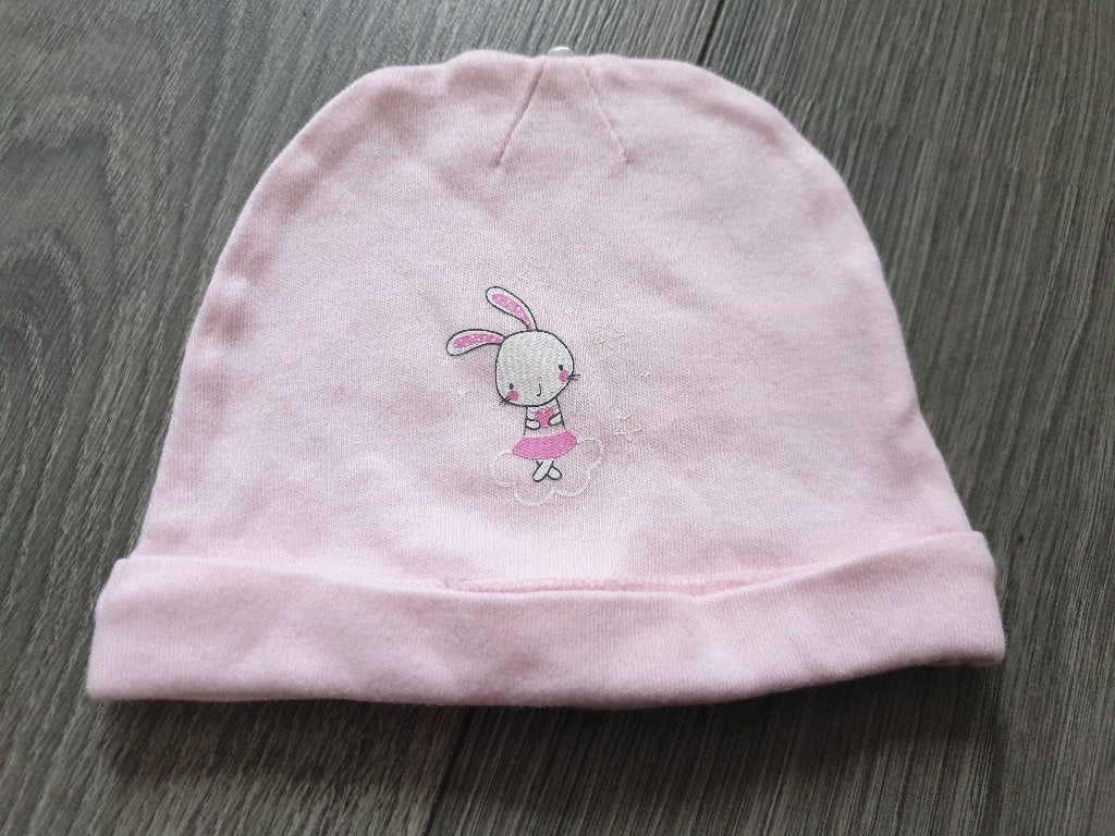 BABYCLUB roze mutsje met opdruk maat 56 ~ TH2704, Maat 50, Meisje, Ophalen of Verzenden, Zo goed als nieuw