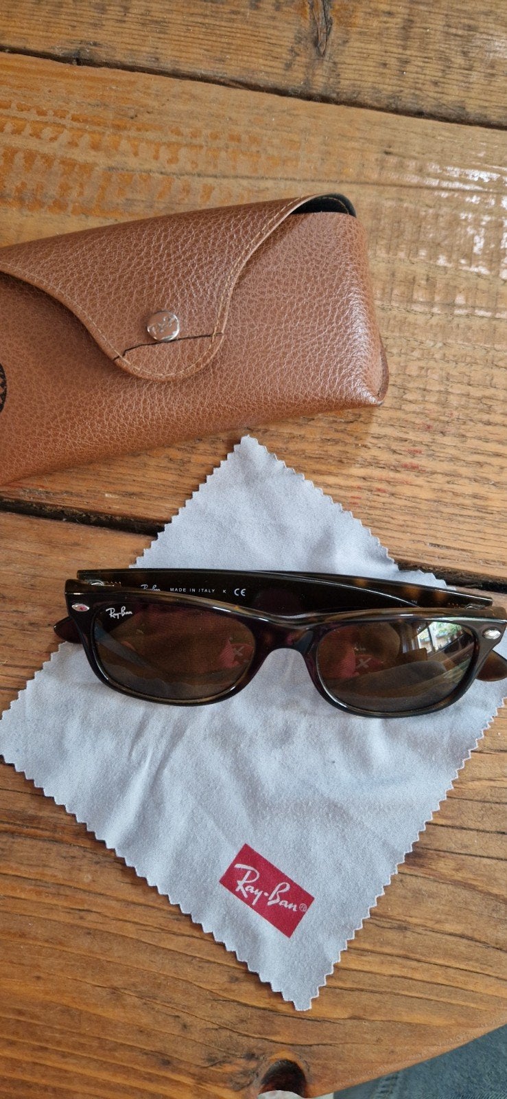 Rayban New Wayfarer 2132, Zonnebril, Bruin, Ophalen of Verzenden, Zo goed als nieuw