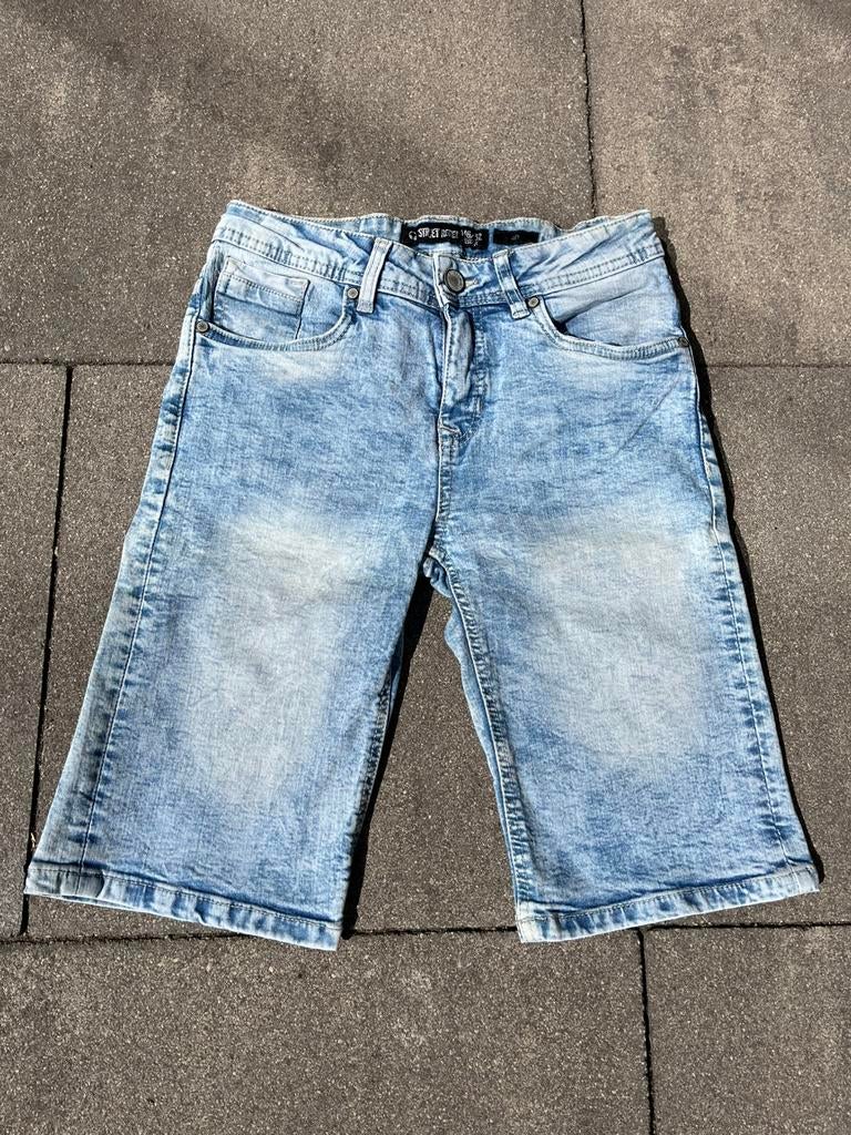 Licht blauwe korte spijkerbroek, Ophalen of Verzenden, Gebruikt, Jongen, Broek