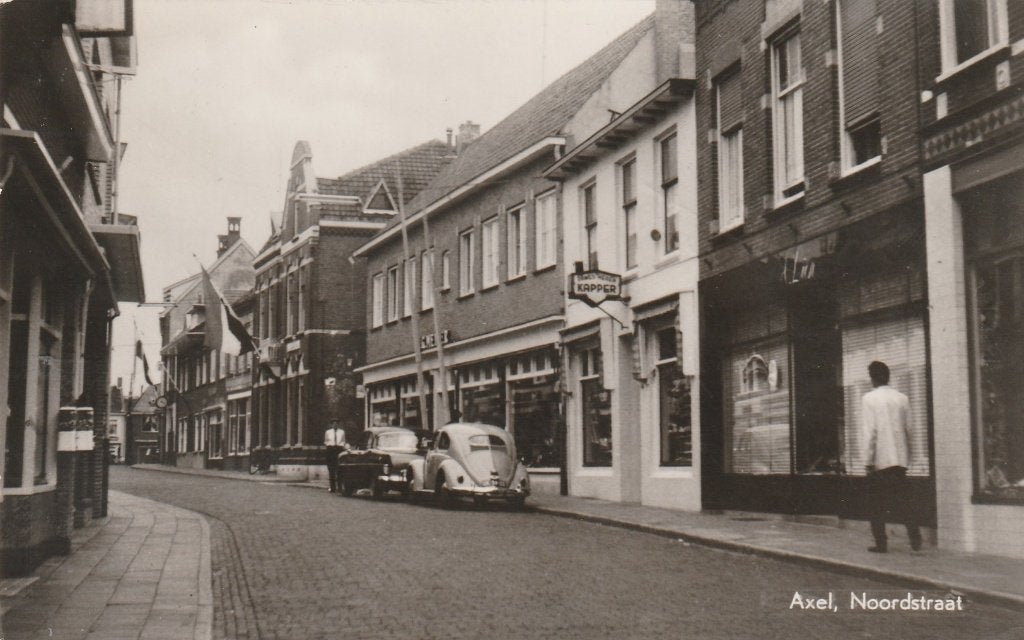 AXEL Noordstraat VW Kever en Humber voor Winkel Meijer, Verzenden, 1960 tot 1980, Gelopen, Zeeland