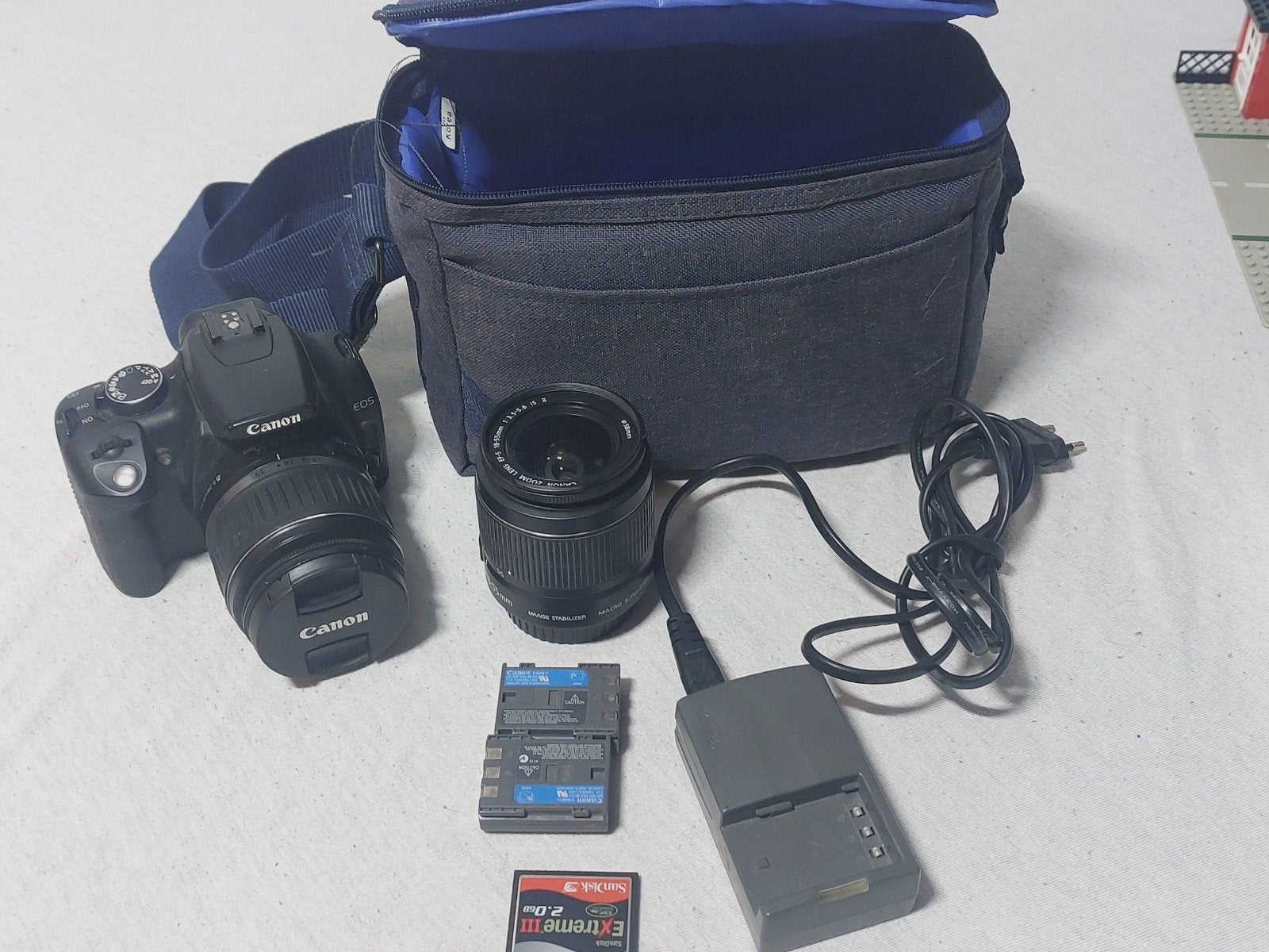 Canon EOS 350D Spiegelreflexcamera met Lens en Accessoires, Ingebouwde flitser, Gebruikt, Spiegelreflex, Accu