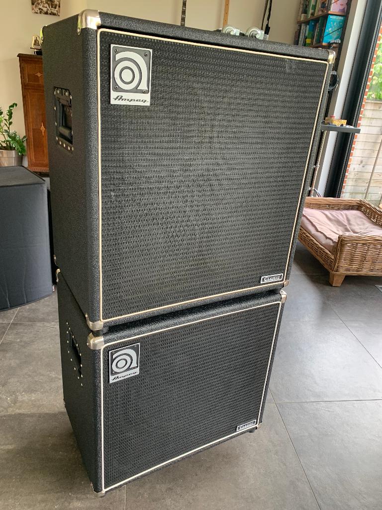 Ampeg SVT-410HE/SVT-115E Classic Series met hoezen op maat, Ophalen, Gebruikt, Basgitaar, 100 watt of meer