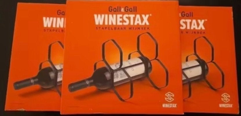 Gall & Gall Winestax Stapelbaar Wijnrek - 3 stuks, Nieuw, Ophalen of Verzenden, Minder dan 5 flessen, Metaal