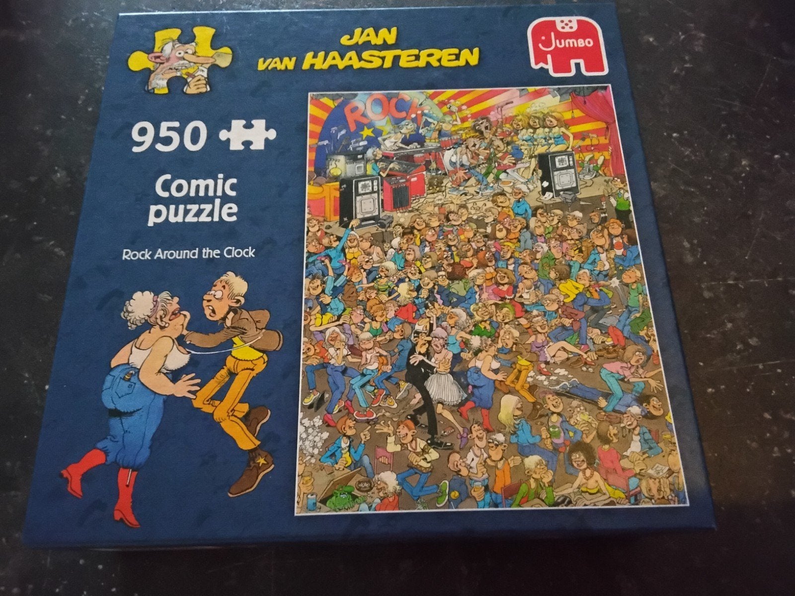 Jan van haasteren Rock Around the Clock 950 stukjes, Ophalen of Verzenden, 500 t/m 1500 stukjes, Zo goed als nieuw
