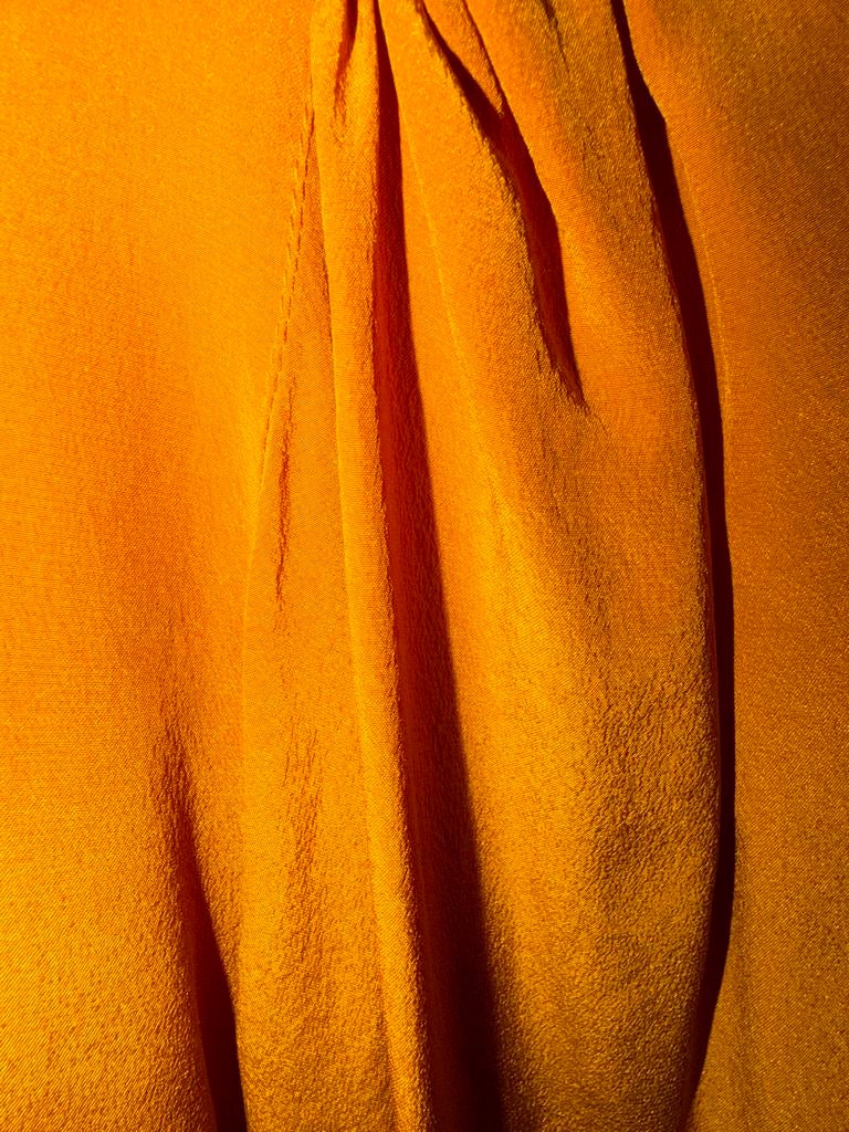 Vintage Escada Blouse Zijde Oranje Maat M, Kleding | Dames, Ophalen of Verzenden, Zo goed als nieuw, Maat 38/40 (M), Oranje