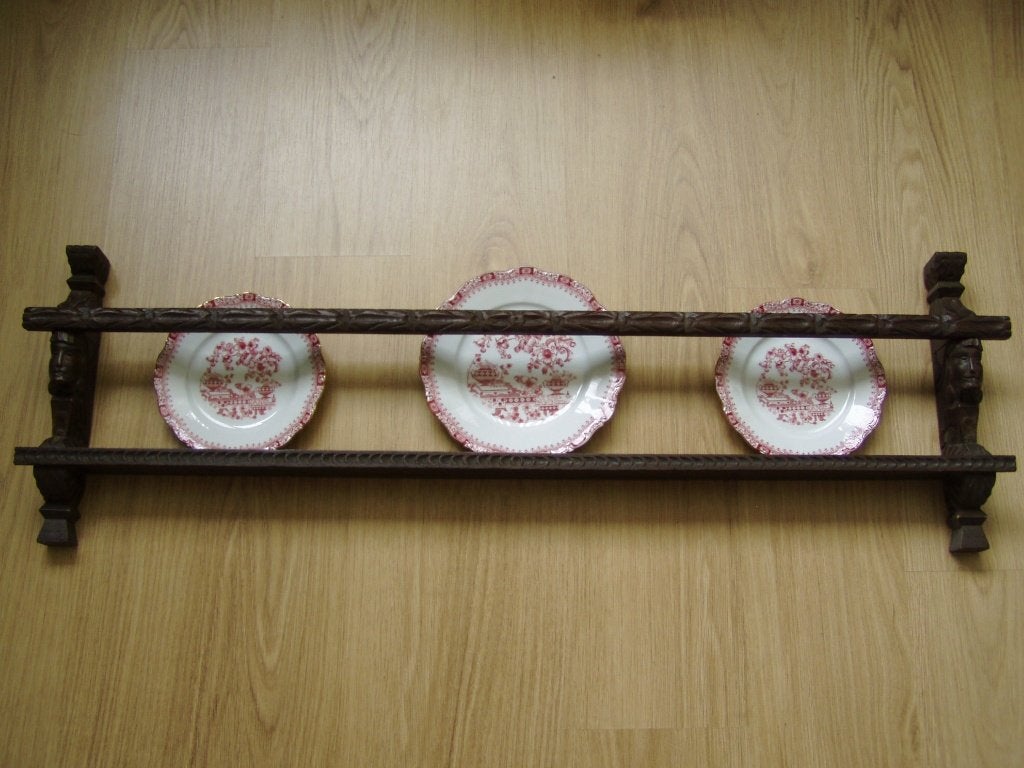 Antiek Bordenrek - Koperen Beddenpan, Ophalen of Verzenden
