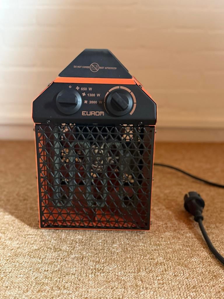 Kleine elektrische heather van EUROM (2000W), Huis en Inrichting, Kachels, Gebruikt, Overige soorten, Elektrisch, Ophalen of Verzenden