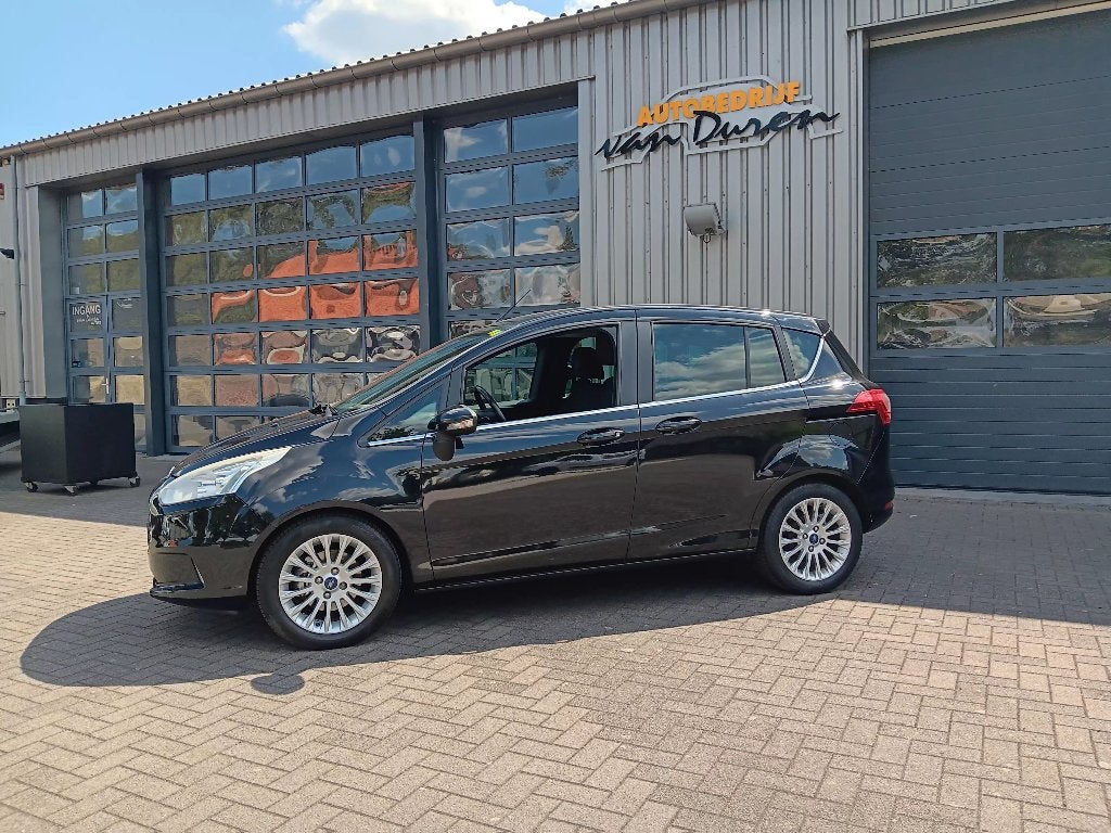 Ford B-Max 1.0 Ecoboost 92KW/125PK 2013 Zwart Titanium trekh, Auto's, Voorwielaandrijving, Zwart, Bedrijf, Handgeschakeld