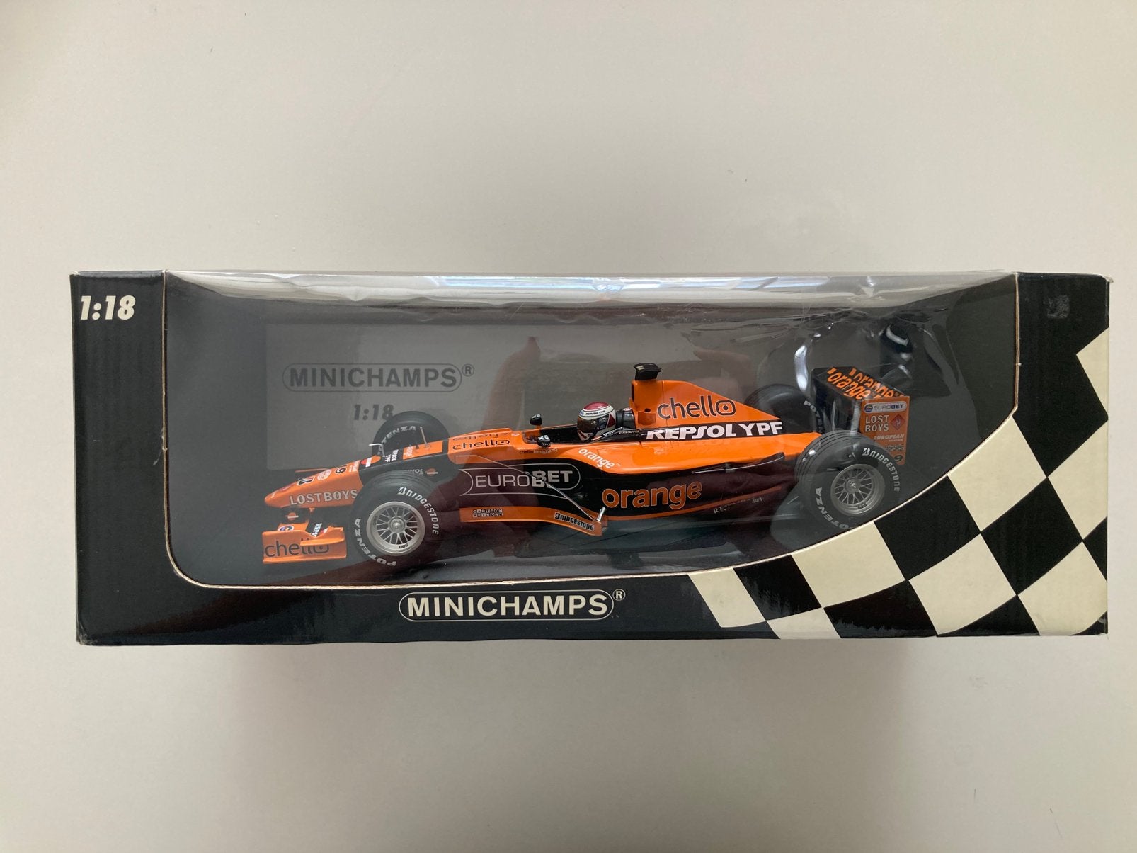 Jos verstappen 1/18 arrows supertec a21, Ophalen of Verzenden, Nieuw, Formule 1