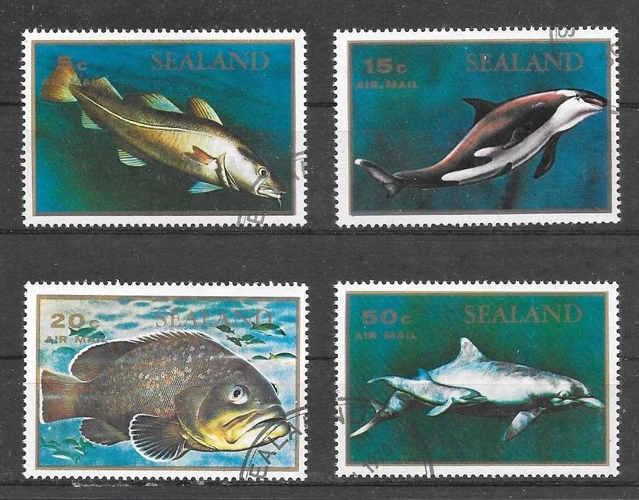 Sealand 1970  Vissen, Verzenden, Overige landen, Gestempeld