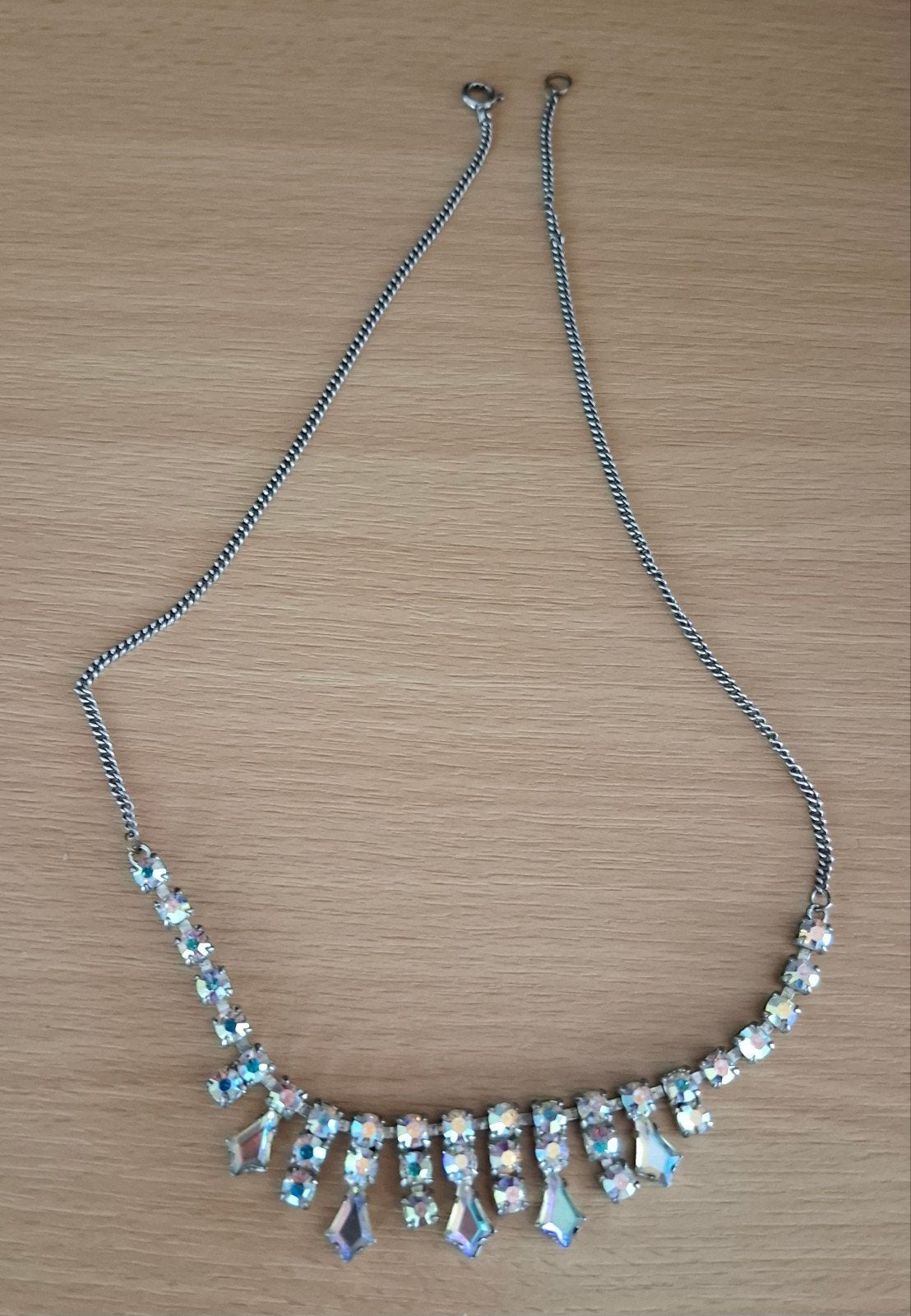 halsketting Rijnkiezelstenen, Ophalen of Verzenden, Zo goed als nieuw, Zilver, Overige materialen
