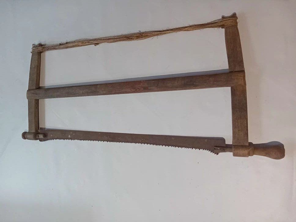Antieke trekzaag / spanzaag /Houtbewerking gereedschap, Ophalen