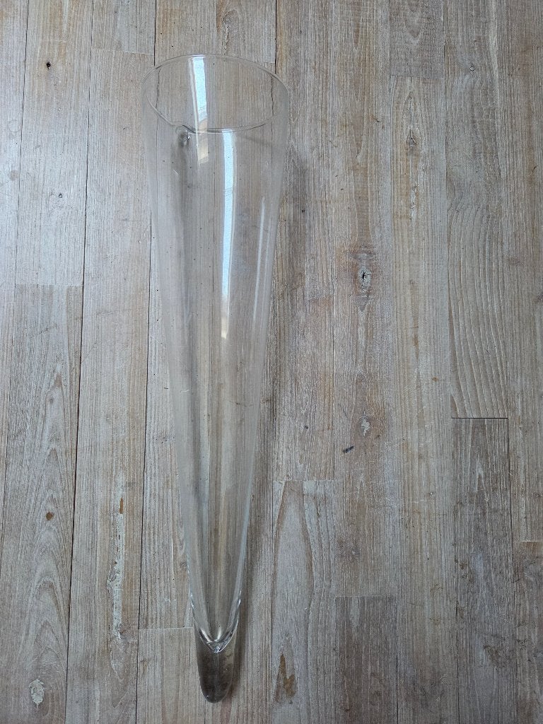 Hangvaas kegelvormig met rvs achterplaat, Huis en Inrichting, Ophalen, Transparant, Nieuw, Glas