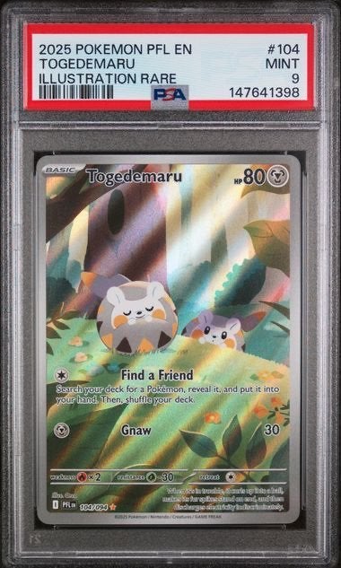 Togedemaru Gallery Art 104/094 Phantasmal Flames PSA 9, Ophalen of Verzenden, Nieuw, Losse kaart