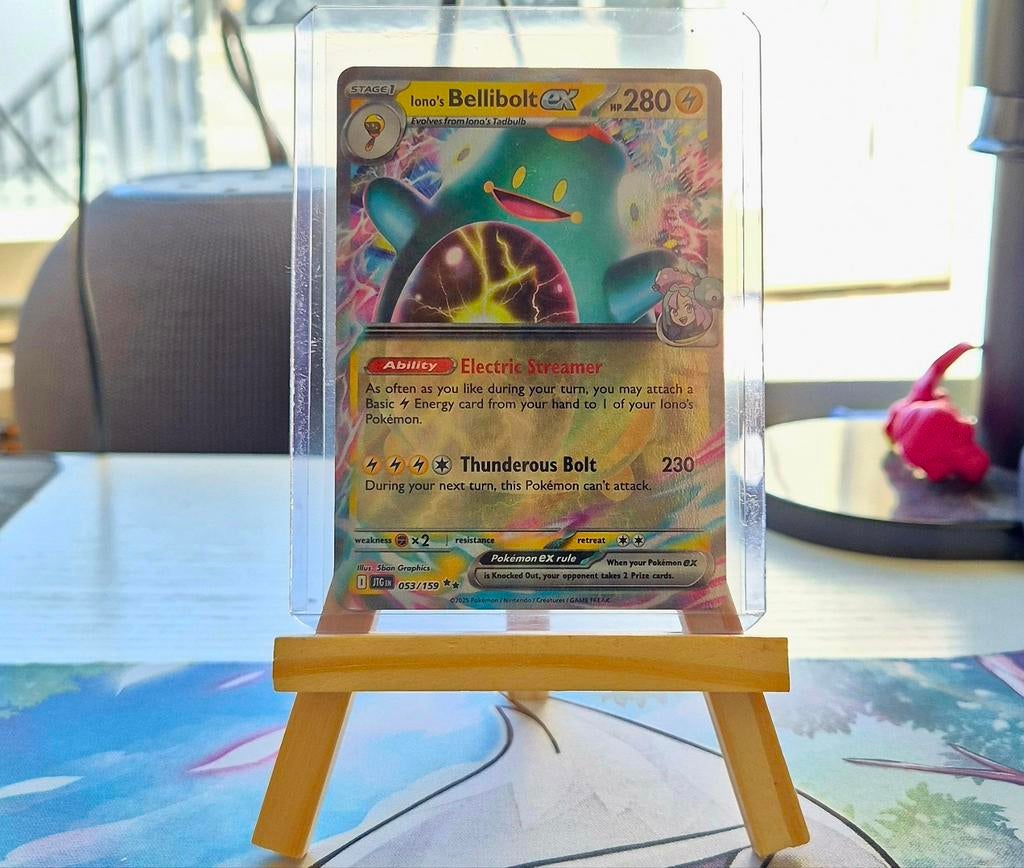 Iono's Bellibolt EX | 053/159 | Mint/Near Mint Pokémon Kaart, Ophalen of Verzenden, Zo goed als nieuw, Losse kaart