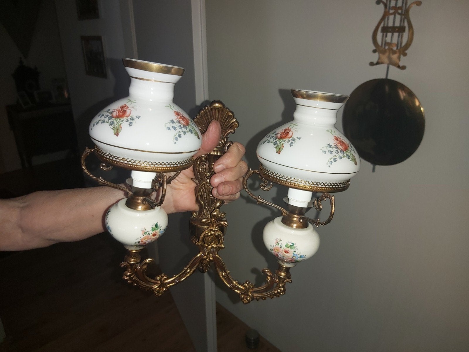 Oude Antieke Wand Verlichting., Antiek en Kunst, Antiek | Lampen, Ophalen of Verzenden