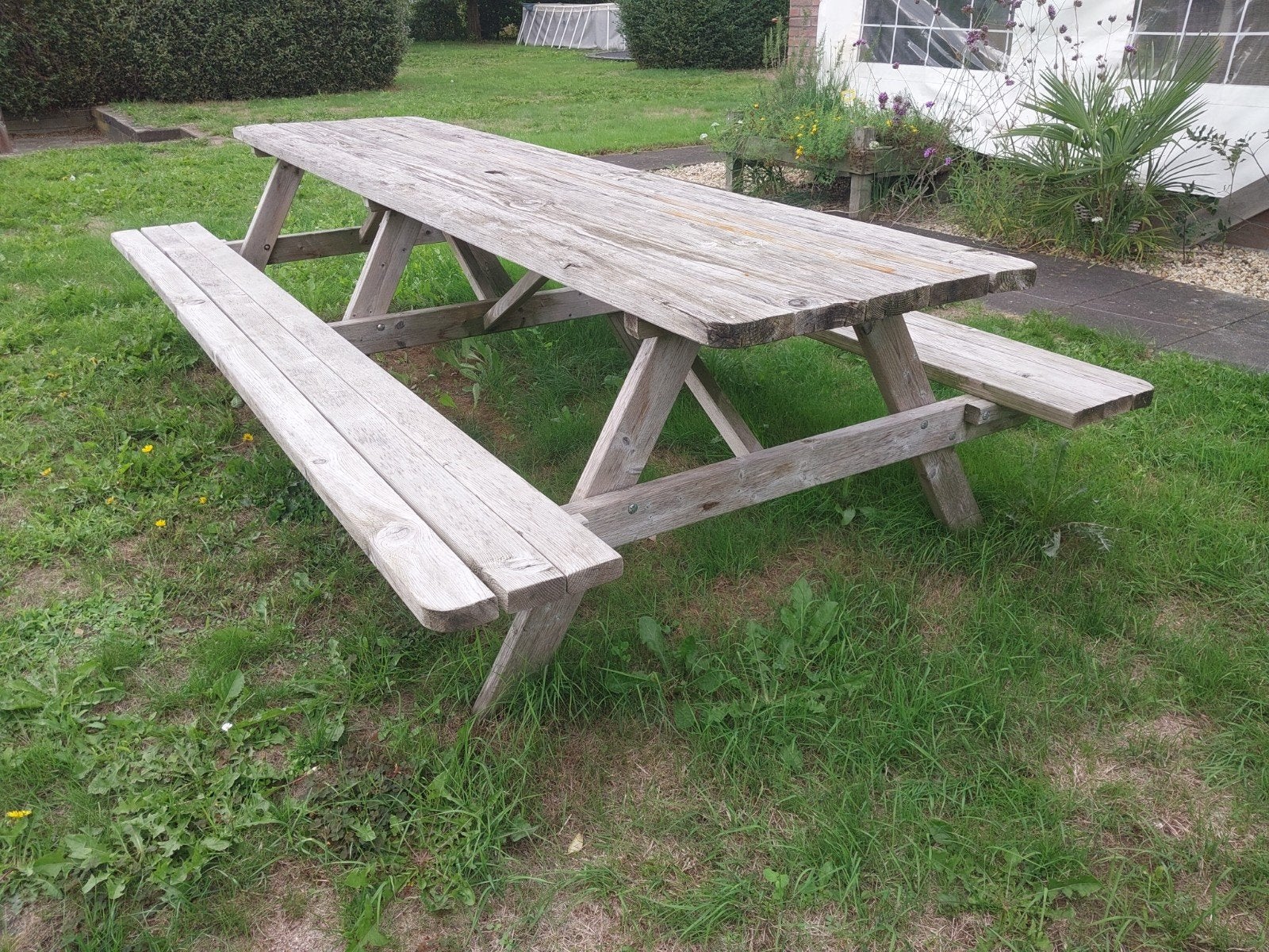picknick bank L 3,M X B,70CM X H,75C, Ophalen, Rechthoekig, Hout